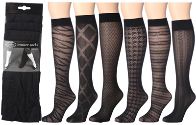 Wholesale Women's Textured Trouser Socks